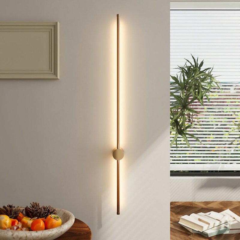 Gold Warm Light LED Straight Wall Light 100cm Secondary image