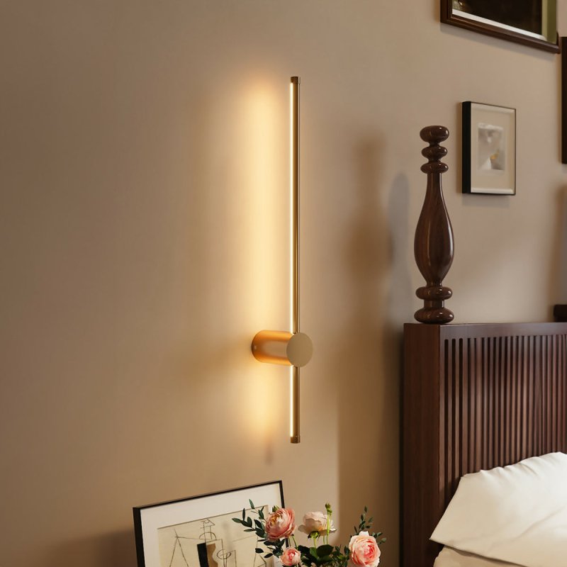 Gold Warm Light LED Straight Wall Light 60cm - Wall Light - British D'sire