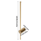 Gold Warm Light LED Straight Wall Light 60cm - Wall Light - British D'sire