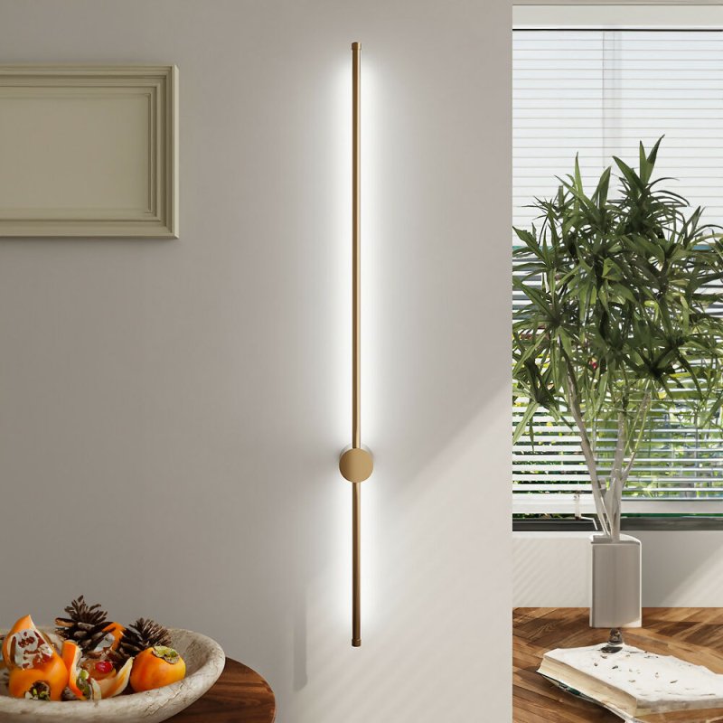 Gold White Light LED Straight Wall Light 100cm - Wall Light - British D'sire