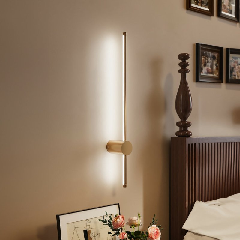 Gold White Light LED Straight Wall Light 60cm - Wall Light - British D'sire