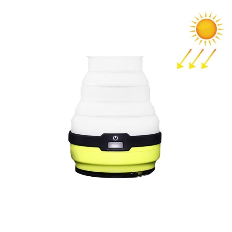 GOOFY DT - 7107A Outdoor Solar USB Rechargeable Camping Light Portable Retractable Multifunctional LED Tent Light(Green) - British D'sire
