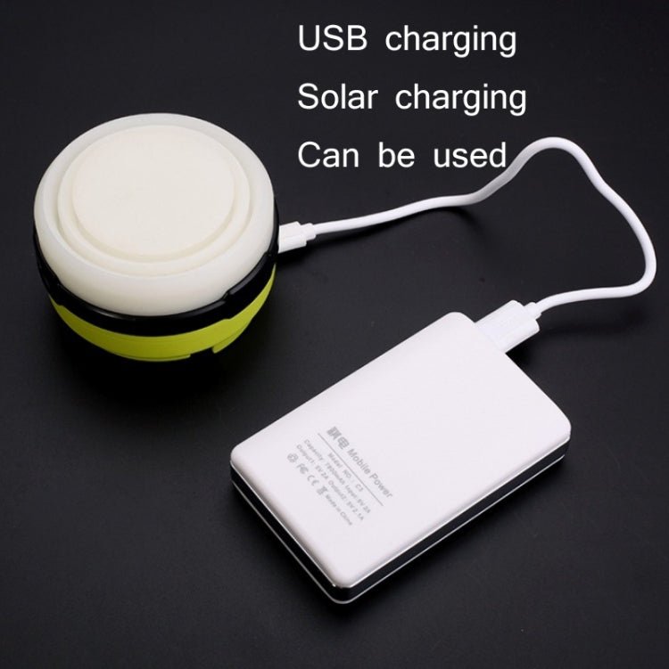 GOOFY DT - 7107A Outdoor Solar USB Rechargeable Camping Light Portable Retractable Multifunctional LED Tent Light(Green) - British D'sire