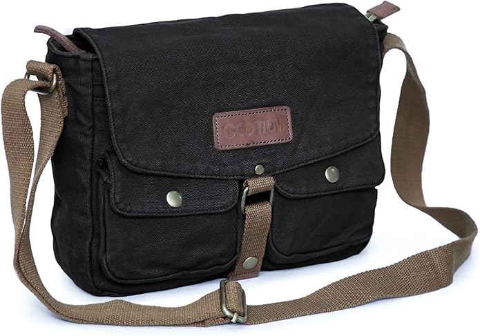 Gootium 30624 Vintage Canvas Messenger Bag Men's Shoulder Bag - Shoulder Bags - British D'sire Main image
