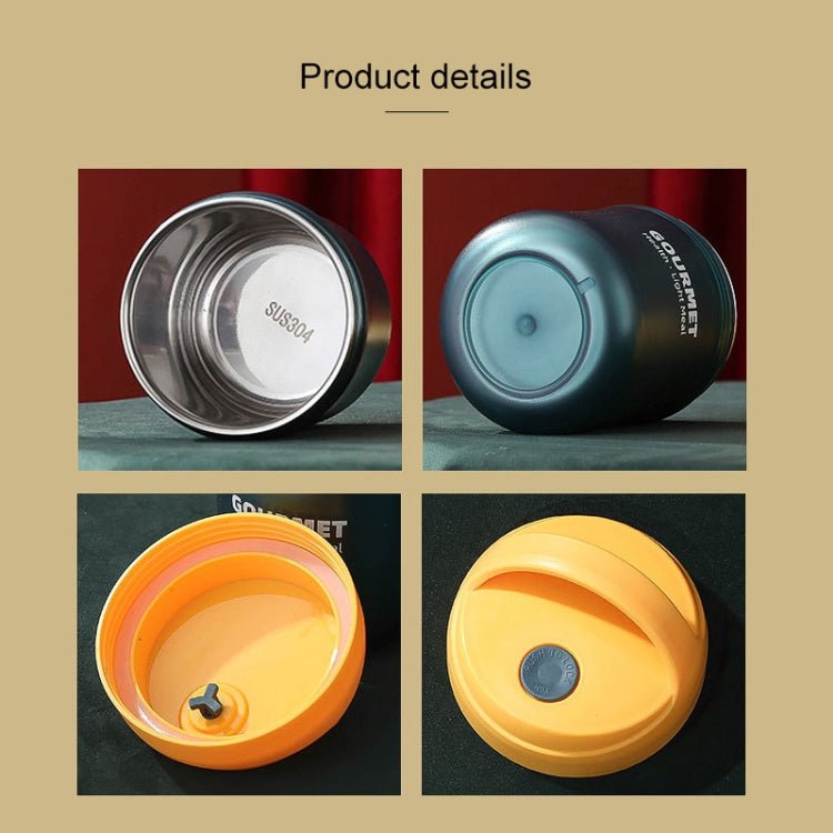 GOURMET Stainless Steel Insulation Cup Double - Sealed Insulation Soup Cup(Red) - British D'sire