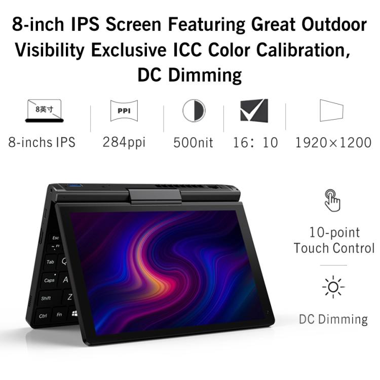 GPD Pocket 3 Handheld PC, 16GB+512GB, 8 inch Windows 11 Home Intel Core i3 - 1125G4, US Plug - British D'sire