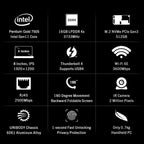 GPD Pocket 3 Handheld PC, 16GB+512GB, 8 inch Windows 11 Home Intel Core i3 - 1125G4, US Plug - British D'sire