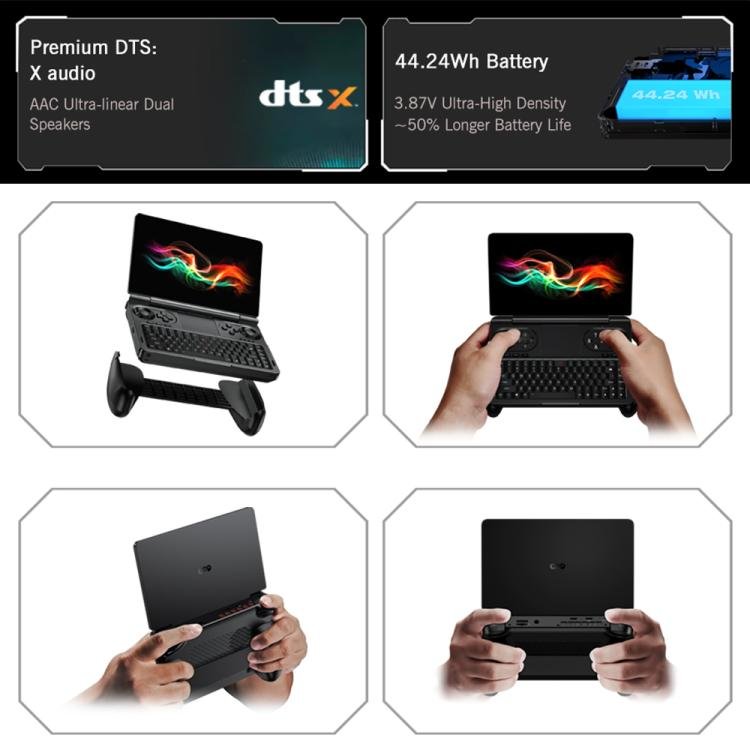 GPD WIN Mini 2025 Handheld Gaming PC, 32GB+2TB, 7 inch Windows 11 Home AMD Ryzen AI 9 HX 370, US Plug - British D'sire