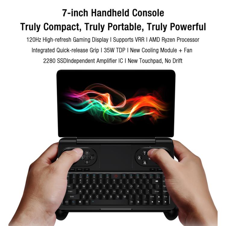 GPD WIN Mini 2025 Handheld Gaming PC, 32GB+2TB, 7 inch Windows 11 Home AMD Ryzen AI 9 HX 370, US Plug - British D'sire