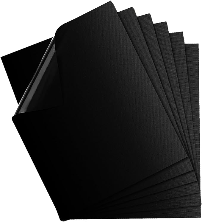 GQC Grill Mat, Set of 6 BBQ Grill Mat Nonstick Reusable Barbecue Baking Mat Teflon Cooking Mats for Electric Grill Gas Charcoal BBQ, FDA-Approved, PFOA-Free, 15.75 * 11.8Inch, Black 6(40X30) CM - British D'sire Main image