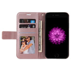 GQUTROBE Right Angle Leather Phone Case For iPhone 6 / 6S(Rose Gold) - British D'sire