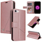 GQUTROBE Right Angle Leather Phone Case For iPhone 6 / 6S(Rose Gold) - British D'sire