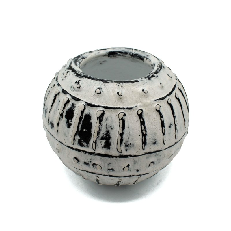 Greek Bubble Clay Plant Pot - Cream 10cm - Ceramic Vase - British D'sire