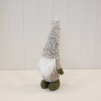 Green and Beige Fabric Gonk Christmas Ornament - Christmas Decor - British D'sire