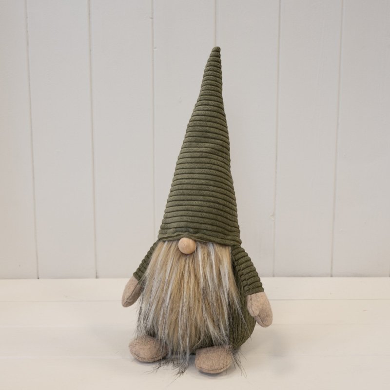 Green Fabric Santa Gonk Christmas Ornament - Christmas Decor - British D'sire