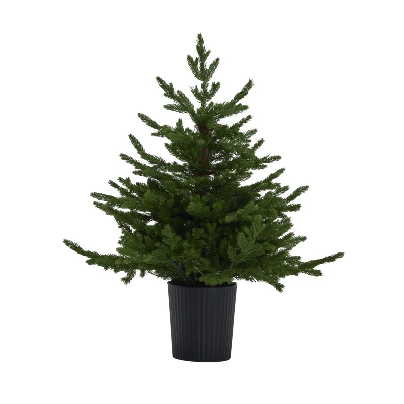 Green Forest Fir Pre-Lit Led 300L Christmas Tree In Pot - Christmas Decor - British D'sire