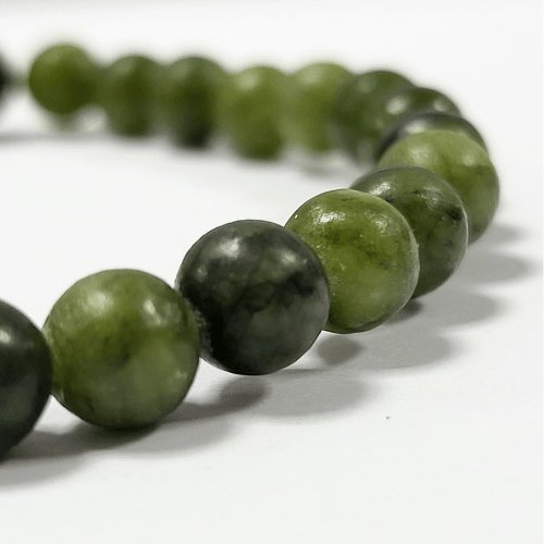 Green Jade Crystal Bracelet 6mm Enchanting Nature - British D'sire