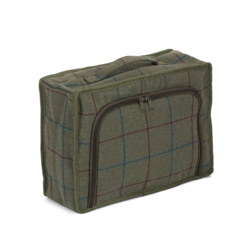 Green Tweed Cooler Picnic Bag - Picnic Accessories - British D'sire Main image