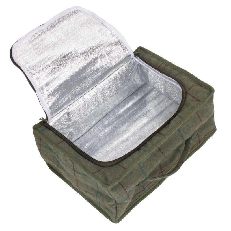 Green Tweed Cooler Picnic Bag - Picnic Accessories - British D'sire