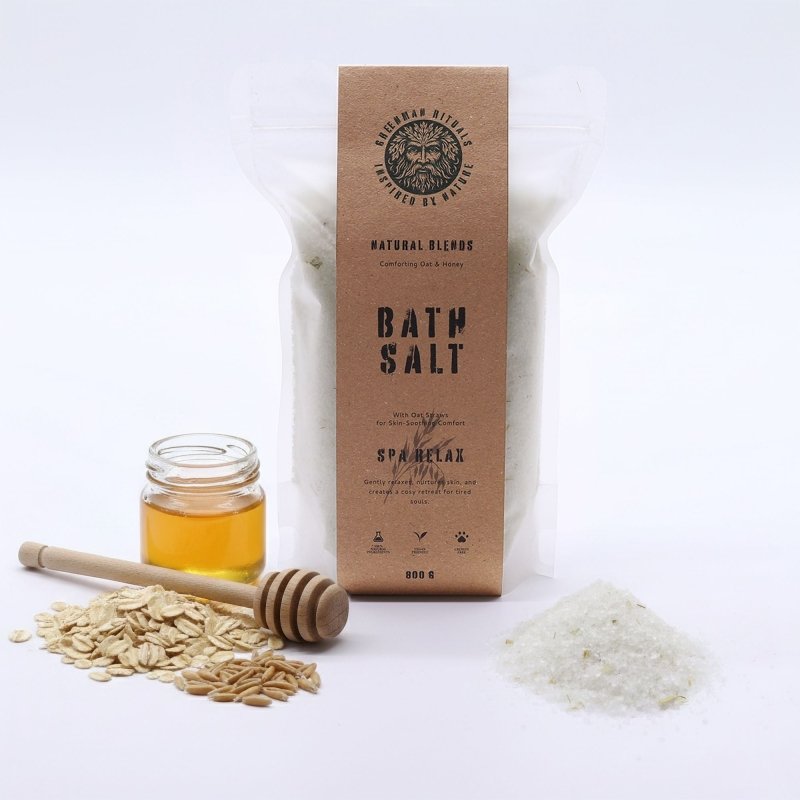 Greenman Rituals Oat & Honey Epsom Bath Salt Spa Relax Blend - Greenman Rituals Bath Salts - British D'sire