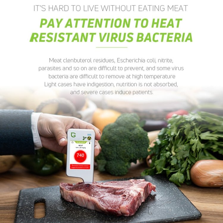 Greentest ECO6 Vegetable, Fruit, Meat Food Nitrate Water Quality Nuclear Radiation Environmental Detector, EU Plug(Black) - British D'sire