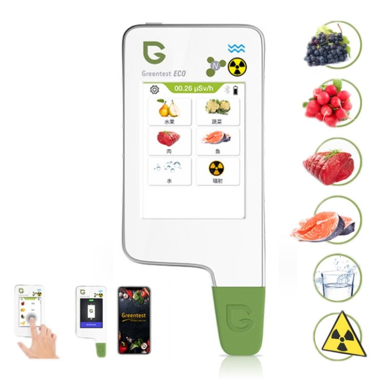 Greentest ECO6 Vegetable, Fruit, Meat Food Nitrate Water Quality Nuclear Radiation Environmental Detector, EU Plug(White) - British D'sire Main image
