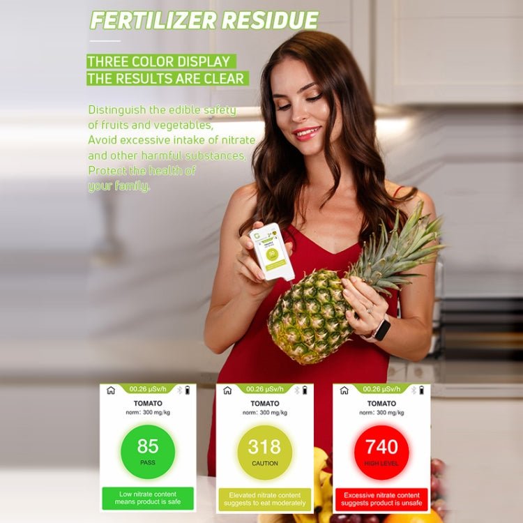 Greentest ECO6T Food Nitrate Water Quality Nuclear Radiation Environmental Detector With Timer, EU Plug - British D'sire