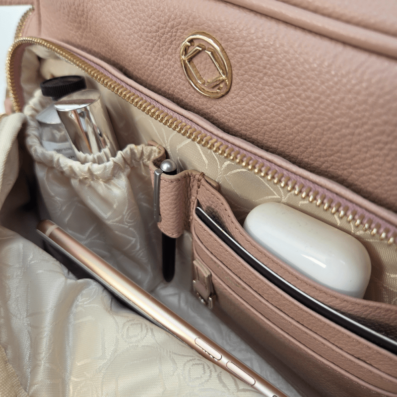 Greta Quilted Leather - Ballet Pink Limited Edition Pre - order October - TRAVEL WALLET / ORGANSIER PURSE - British D'sire