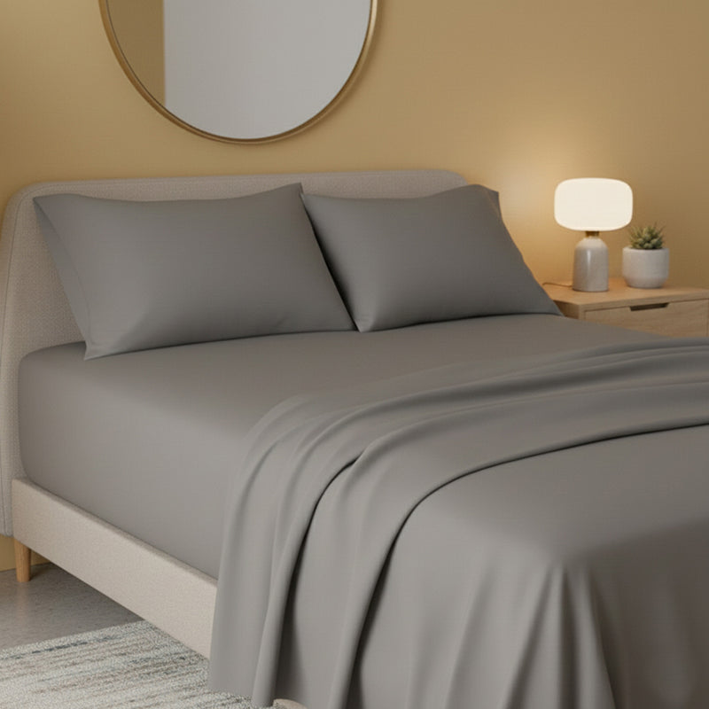 Flannelette Flat Sheet Soft Brushed Cotton Bedding for Warmth Comfort - Super King - Blue