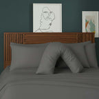 V Shape Pillowcase for Support Maternity Pillows Polycotton Easy Care - Mustard