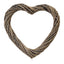 Grey Heart Thick Willow Wreath 50cm - Wreath - British D'sire