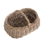 Grey Rattan Market Basket - Log Baskets - British D'sire
