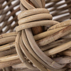 Grey Rattan Market Basket - Log Baskets - British D'sire