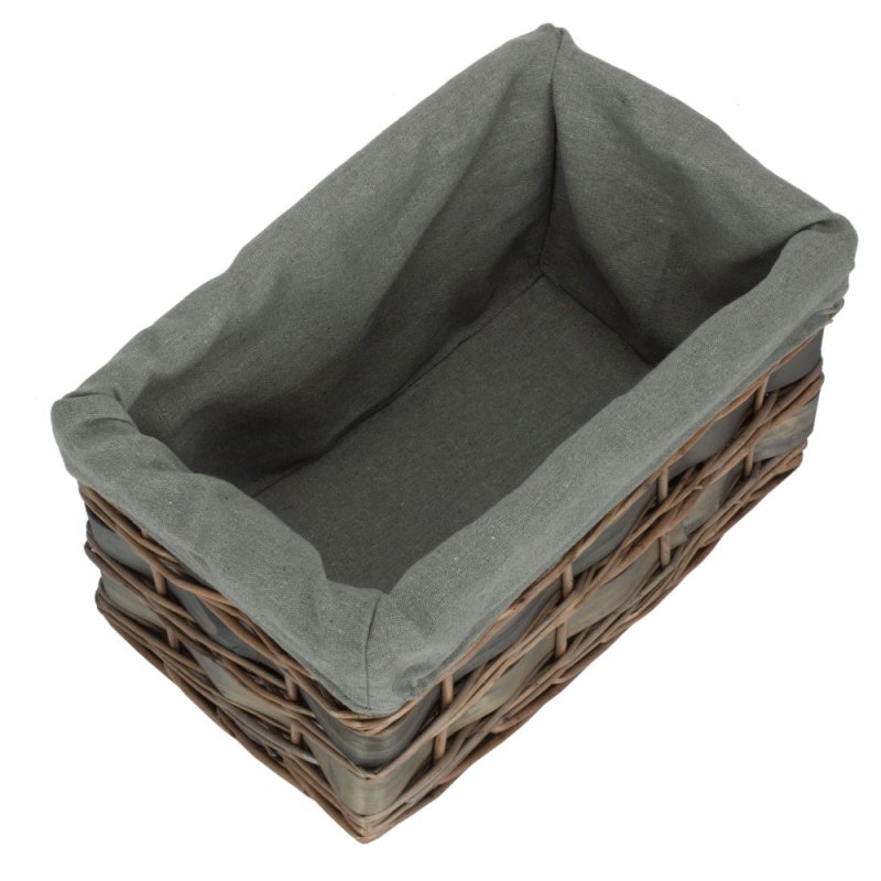 Grey Scandi Storage Basket With Grey Lining - Storage Baskets - British D'sire
