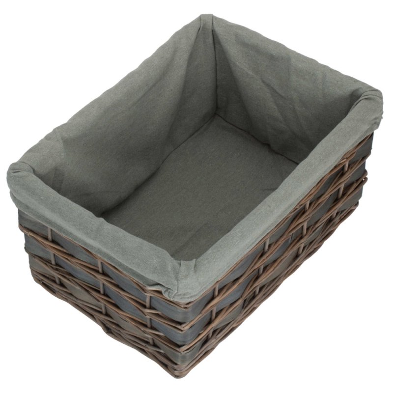 Grey Scandi Storage Basket With Grey Lining - Storage Baskets - British D'sire