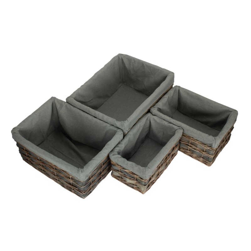Grey Scandi Storage Basket With Grey Lining Secondary image