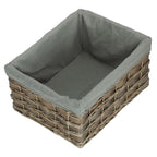 Grey Scandi Storage Basket With Grey Lining - Storage Baskets - British D'sire