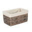 Grey Scandi Storage Basket With White Lining - Storage Baskets - British D'sire