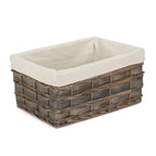 Grey Scandi Storage Basket With White Lining - Storage Baskets - British D'sire