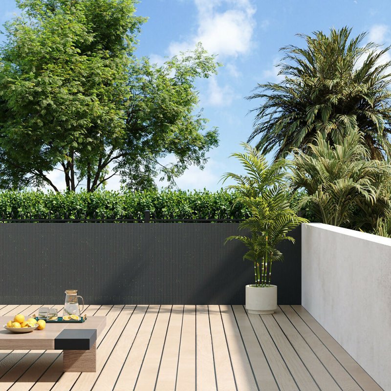 Grey Windproof & Waterproof PVC Privacy Screen - Privacy Screen - British D'sire