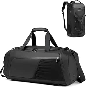 Gym Sports Bag for Men,40L Waterproof Gym Duffle Bag with Shoes Compartment and Wet Pocket,Travel Duffel Bag with Shoulder Strap and Backpack Function - Gym Bags - British D'sire Main image