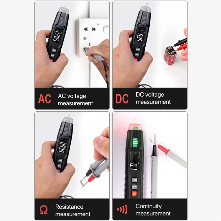 HABOTEST HT122 Multi - function Phase Sequence Digital Multimeter Smart Electricity Test Pen - British D'sire