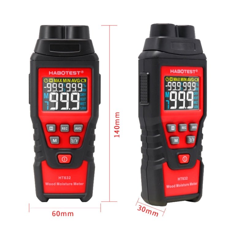 HABOTEST HT632 Portable Multifunctional Digital Display Wood Moisture Detector Secondary image