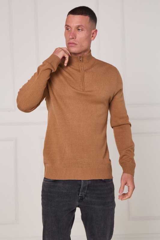 Half Zip Knit Jumper - Jumper - British D'sire
