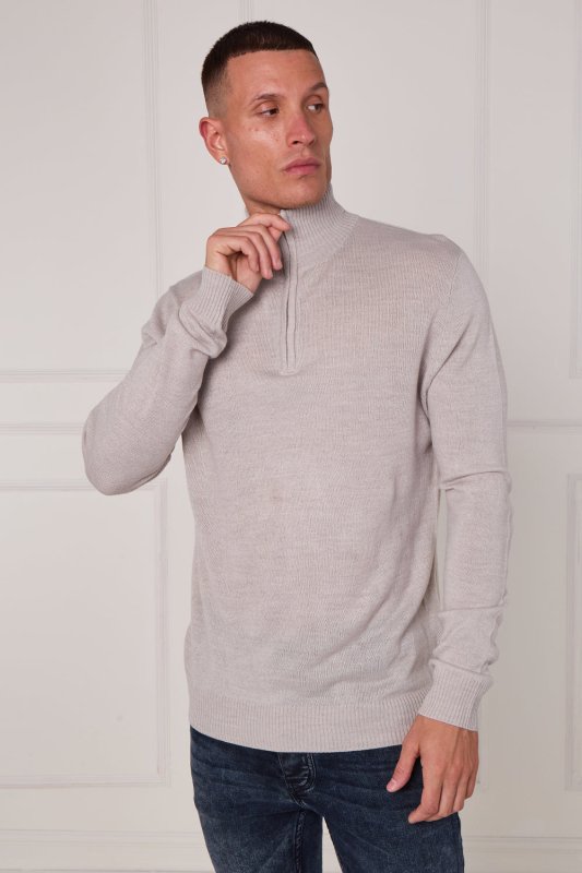 Half Zip Knit Jumper - Jumper - British D'sire