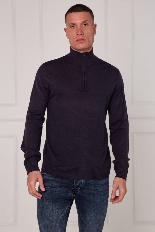 Half Zip Knit Jumper - Jumper - British D'sire
