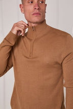 Half Zip Knit Jumper - Jumper - British D'sire