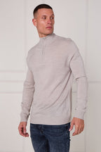 Half Zip Knit Jumper - Jumper - British D'sire