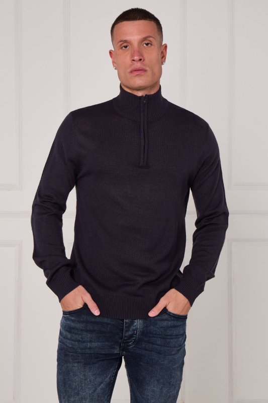 Half Zip Knit Jumper - Jumper - British D'sire