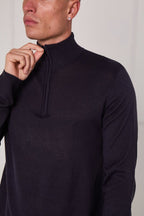 Half Zip Knit Jumper - Jumper - British D'sire